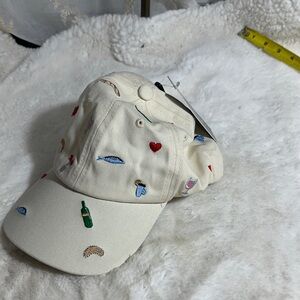 Olivia & Kate cream girl charm ball cap